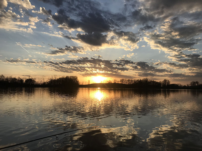 Beautiful sunset at "Secret Lake."