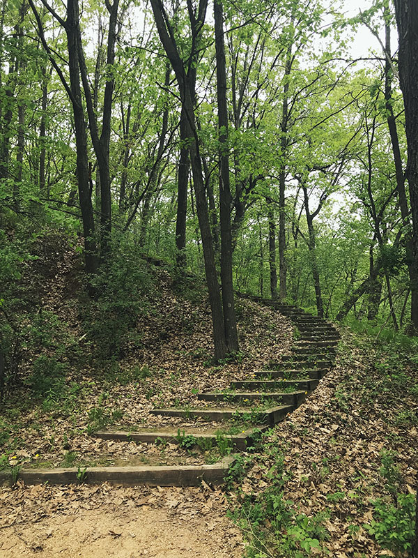 Lovely stairs wind themselves across the hills.