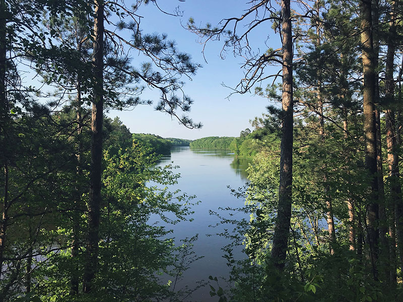 Beautiful view at Crow Wing State Park's Chippewa Lookout.