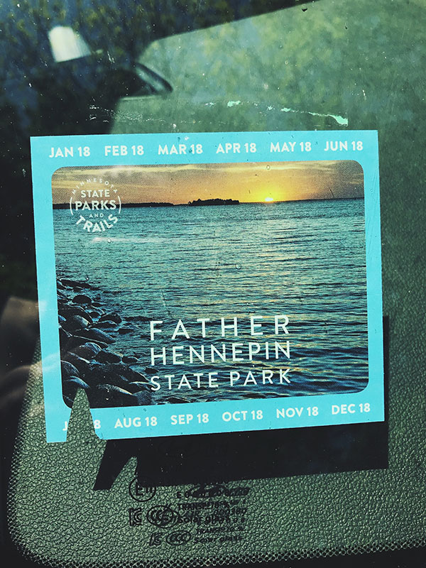 Father Hennepin was the featured State Park on 2017's sticker.