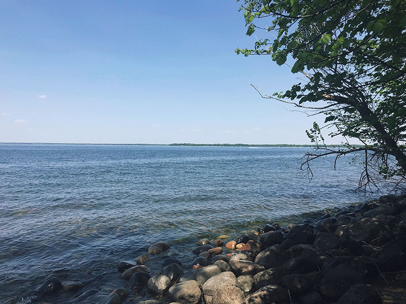 Waves on Mille Lacs Lake.