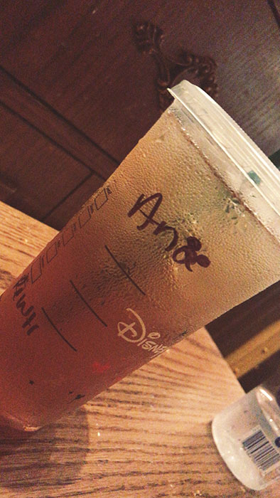 The baristas spelled my name right at the Disneyland Starbucks, because Disney is magic.