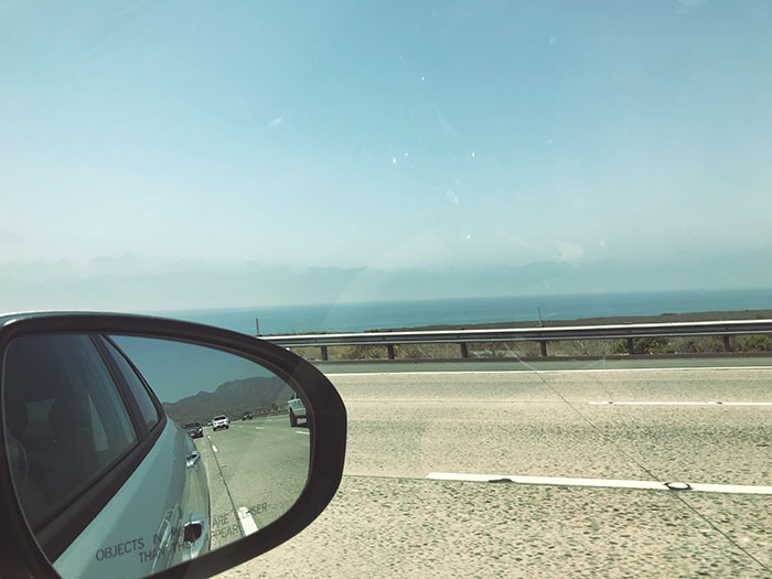 It was lovely to drive right next to the ocean.