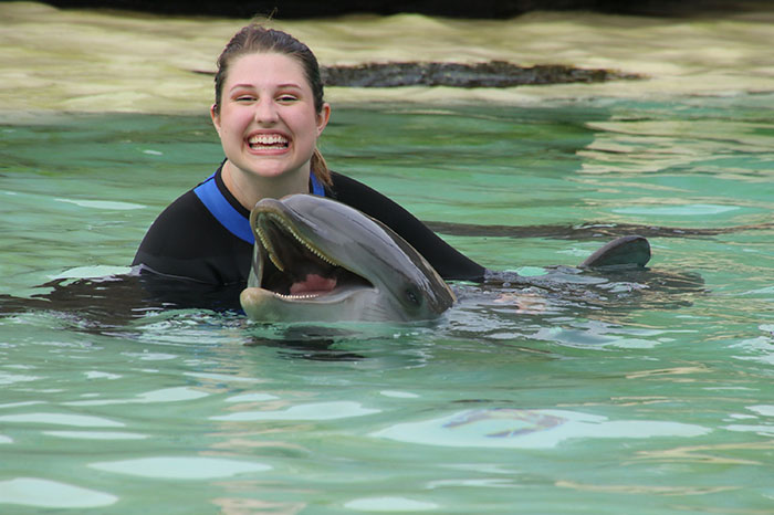 Maggie and I super stoked to be together.