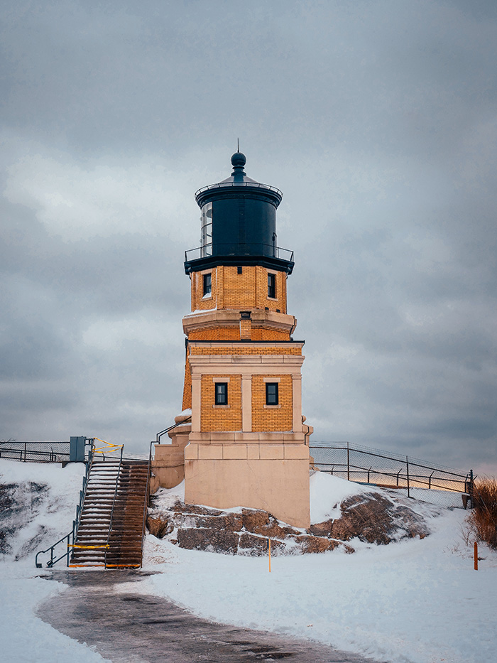 The lighthouse was closed for the season.